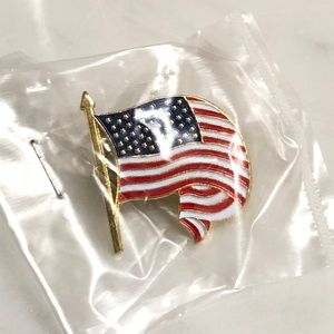 (New) American Flag Waving Flag Pin Hat Pin Tie Pin 50 Stars